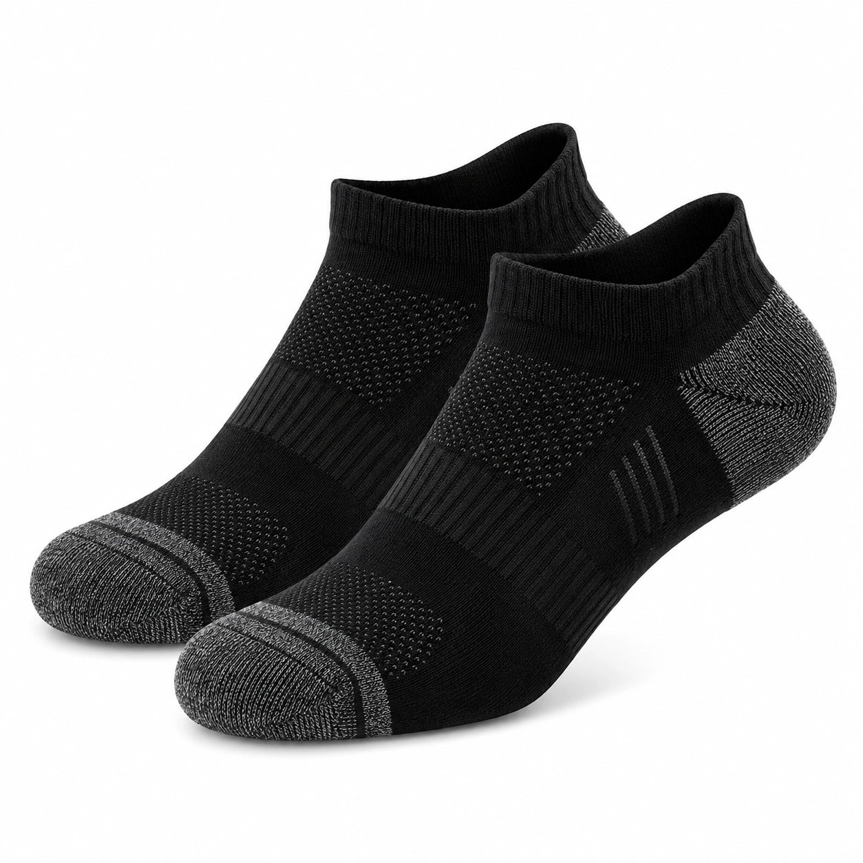 Calcetines tobilleros talla 39-42 de punto negro para deporte transpirables