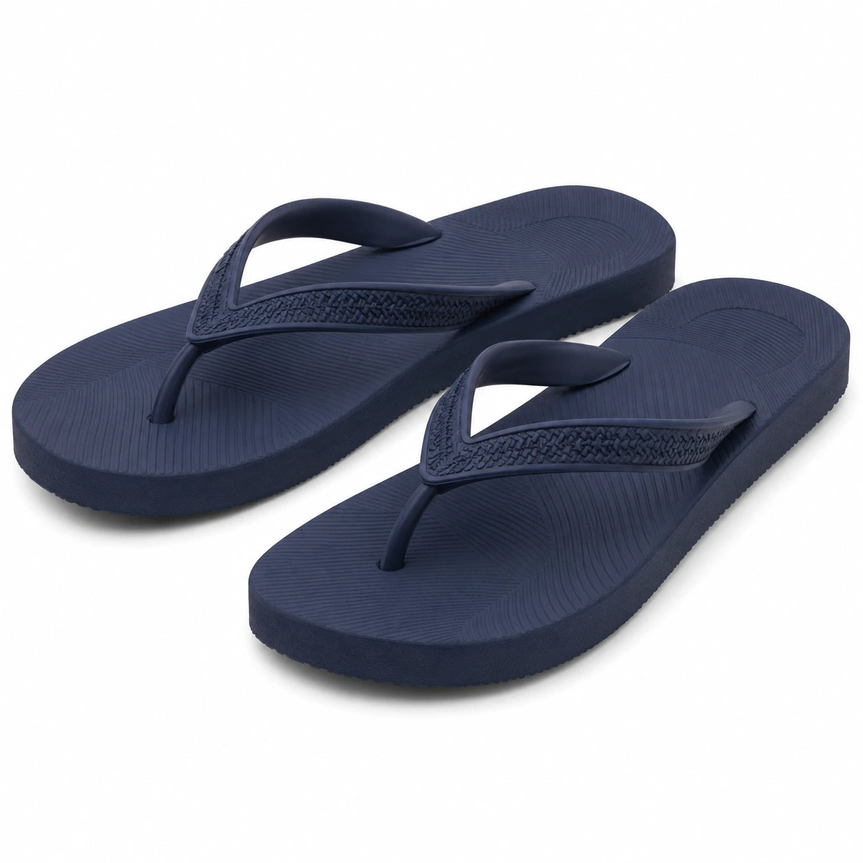 Chanclas 38/39 de material sintético azul marino para playa estilo dedo