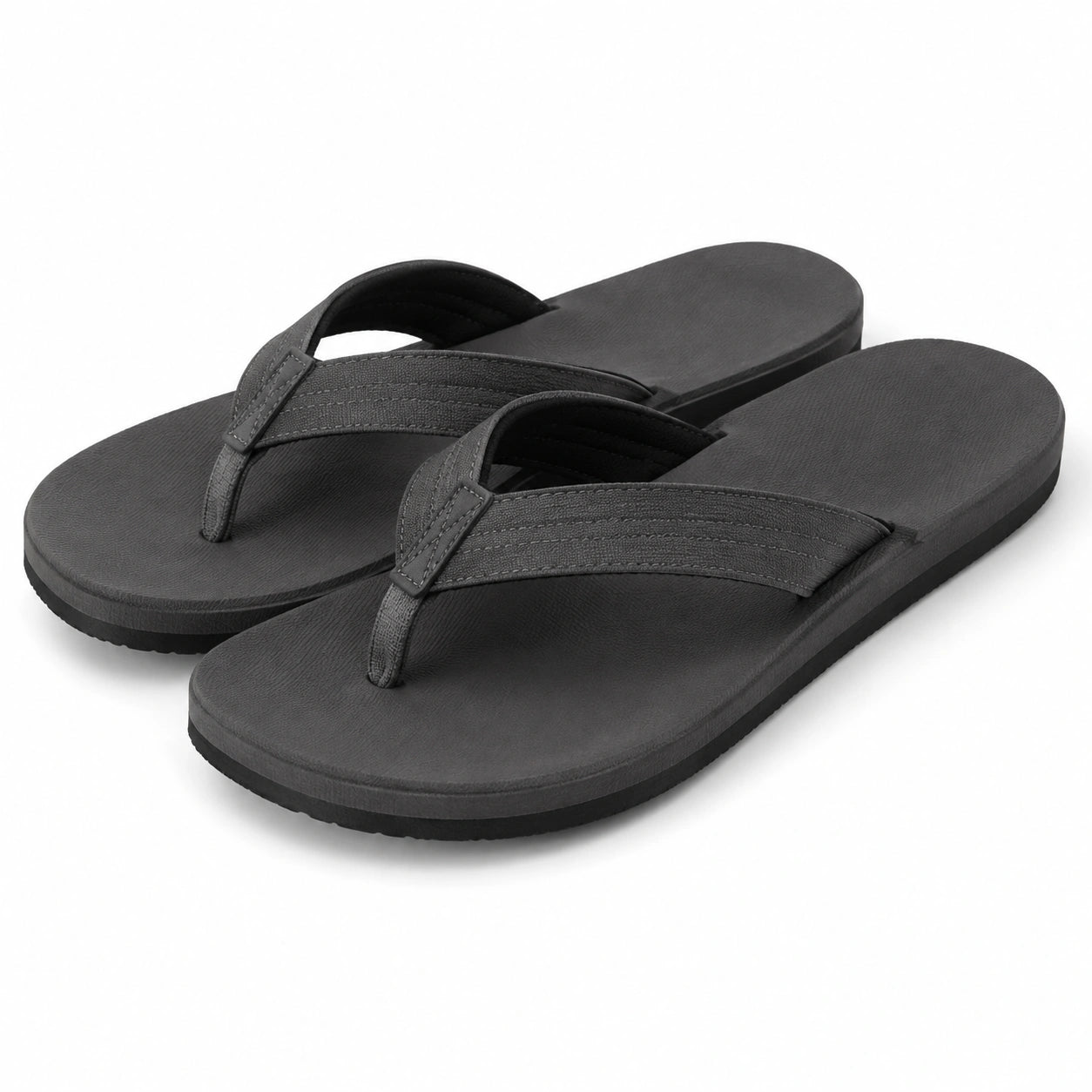 Chanclas 36/37 negras de material sintético con tira para verano