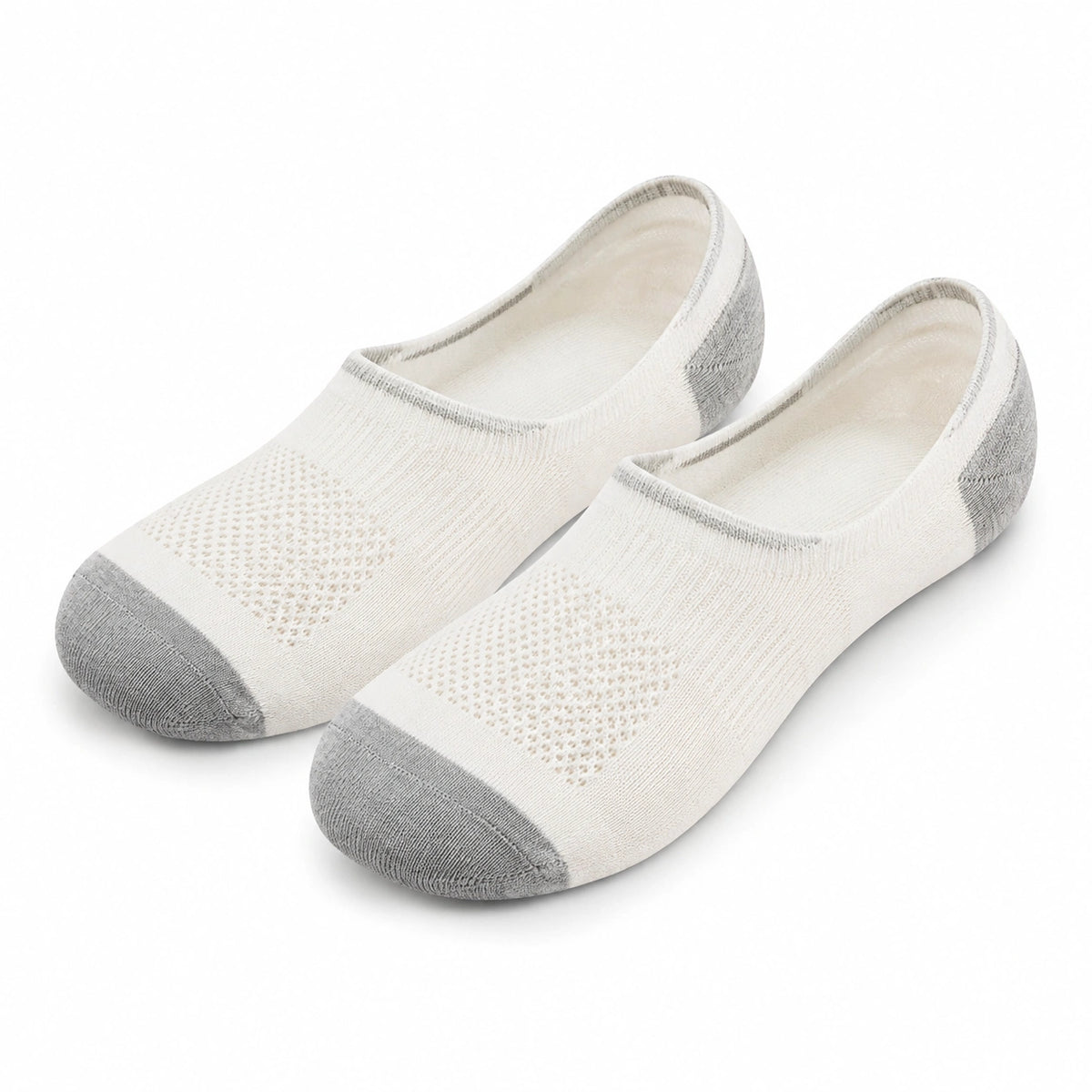 Calcetines invisibles 39-42 de punto blanco y gris transpirables para uso diario