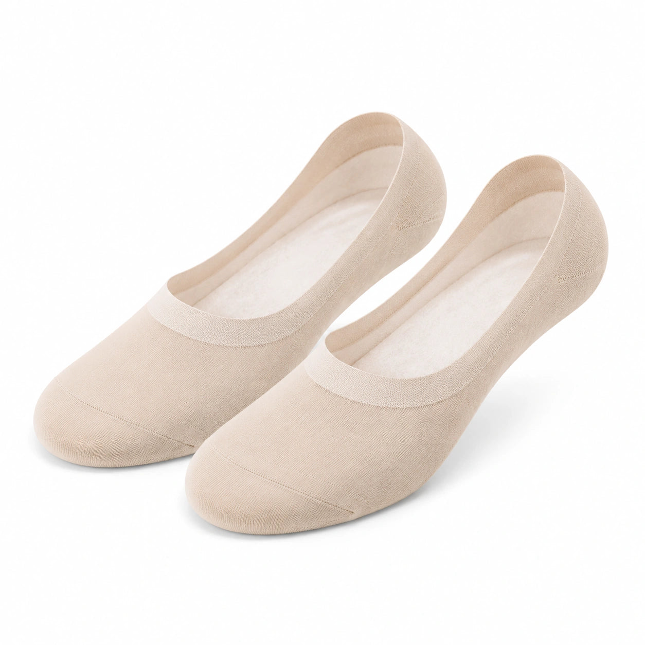 Calcetines invisibles talla 43-46 de tejido beige para uso diario