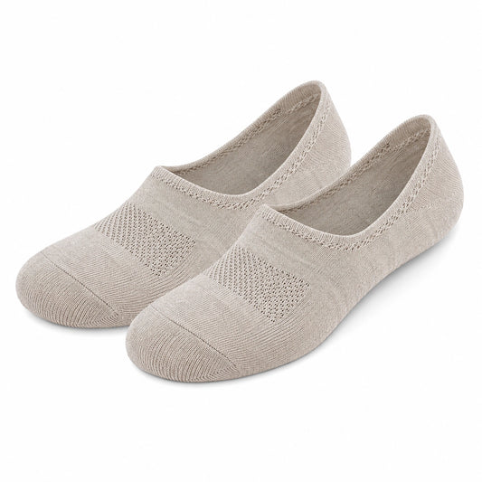Calcetines invisibles 35-38 de punto beige para uso diario - transpirables
