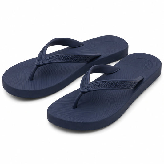 Chanclas 38/39 de material sintético azul marino para playa estilo dedo