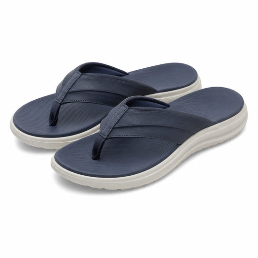 Chanclas 40/41 azul marino de material sintético con suela ligera para verano