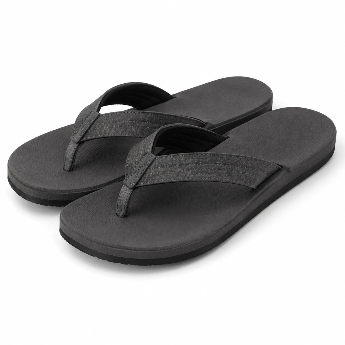 Chanclas 36/37 negras de material sintético con tira para verano